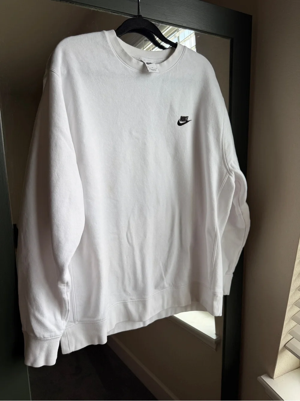 ✨ Nike Club Fleece White Oversized Crewneck Sweatshirt ✨